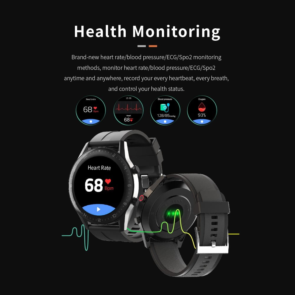 Body Temperature Smart Watch With ECG Monitoring (QT16) – D-lab