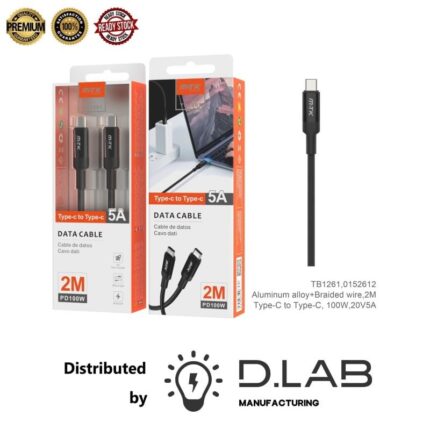 PD100W Type C to Type C 5A Cable 2M