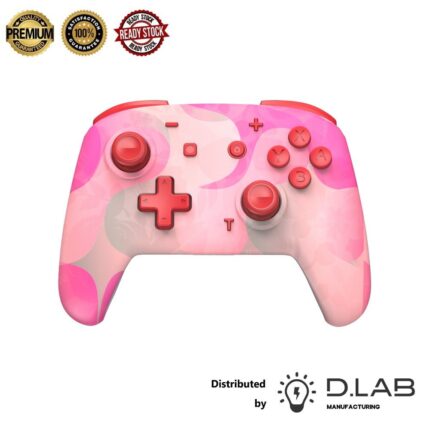 Bluetooth Game Controller for PC and Nintendo Switch Pink Edition