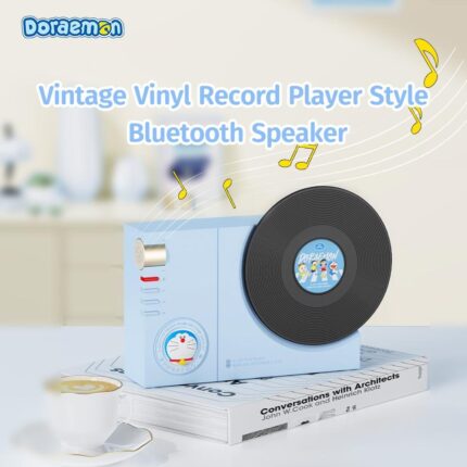 Doraemon Vintage Vinyl Record Player Bluetooth Speaker