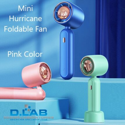 3000 mAh Mini Foldable Fan with Base <Pink> (CY453)