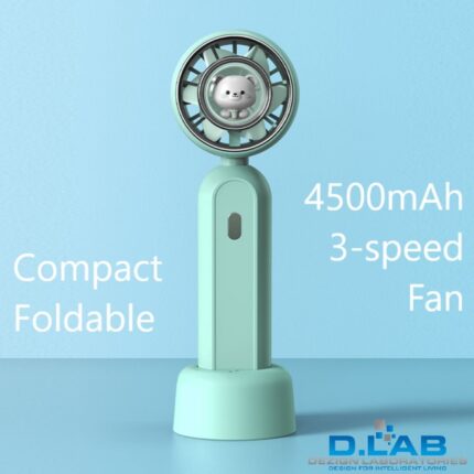 4500 mAh Mini Foldable Fan with Base (CY454)