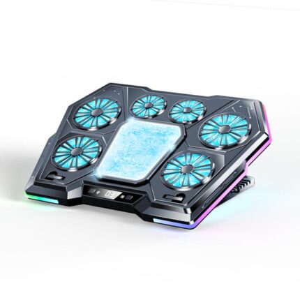 Leizun 6-Core Semiconductor Laptop Cooler with RGB Lights (D13)