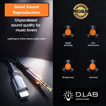 Lightning to 3.5mm Hi-Fi Audio Cable (A02)