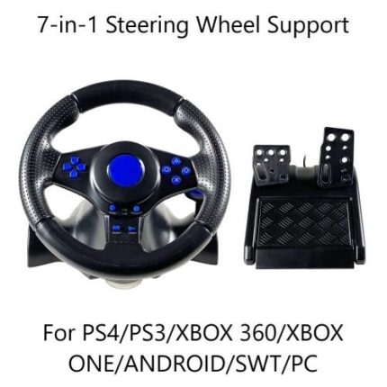 7-in-1 Gaming Steering Wheel with Pedal (VW-9824)