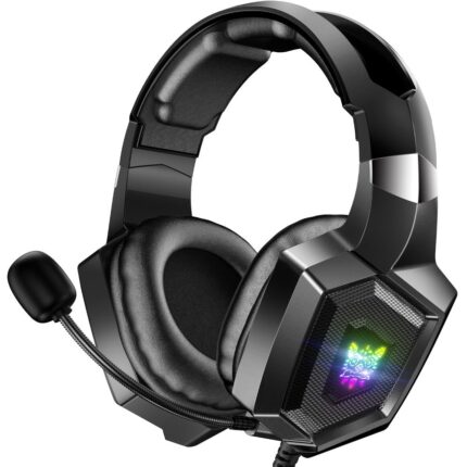1 RGB LED Wired Stereo Gaming Headphones With Mic (K8)
